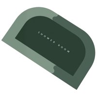 Bothyi - Alfombras De Baño Gruesas De Secado Rápido Fibra De Poliéster Alfombrilla De Ducha Lavable Verde 45X75Cm