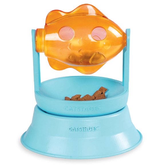 Juguete para gato Catstages 15 cm x 15 cm Pez giratorio con dispensador de golosinas
