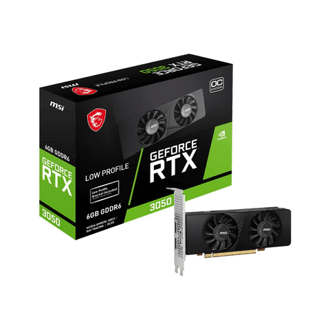 Msi - Tarjeta De Video Nvidia Geforce Rtx 3050 Lp 6G Oc, 14 Gbps, 6Gb Gddr6, 96-Bit, Low Profile