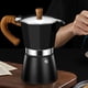 thumbnail image 3 of Cafetera clásica de cocina para un espresso fuerte y de gran sabor, cafetera moka de aluminio estilo italiano, cafetera cubana y greca, cafetera moka, cafetera percolato, 3 of 5