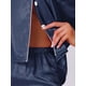 thumbnail image 5 of INSPIRE CHIC Conjunto de Pijama de Satén para Mujer, Manga Corta de Seda, Camisón Abotonado con Ribete en Contraste y Pantalones Cortos para Primavera Verano 2XL Azul Marino, 5 of 6