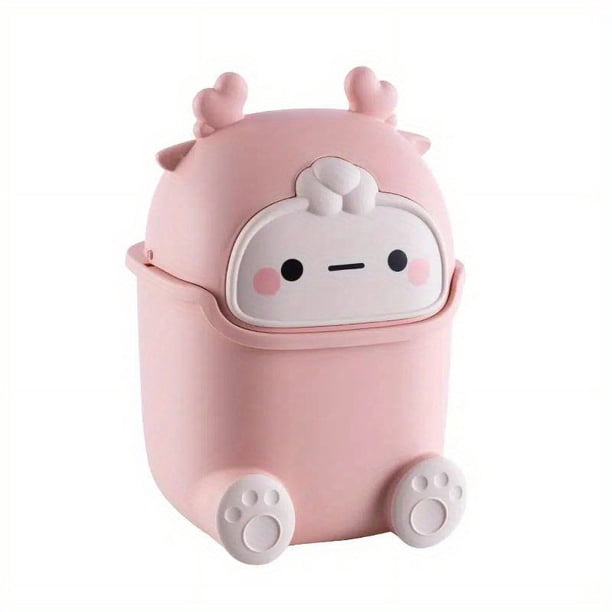 Cute Waste Paper Basket Trash Can, Desktop Mini Waste Paper Basket Trash Can, Countertop Waste Paper Basket Trash Organizer,, For The Office, Bathroom, Kitchen, Gifts For Children