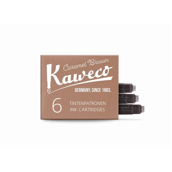 Cartuchos de tinta Kaweco, paquete de 6, color marrón caramelo, 30 ml