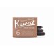 thumbnail image 1 of Cartuchos de tinta Kaweco, paquete de 6, color marrón caramelo, 30 ml, 1 of 3