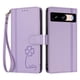 thumbnail image 3 of Funda Cartera Trébol para Google Pixel 8 con Ranuras Tarjetas y Carga Inalámbrica Morado claro, 3 of 6