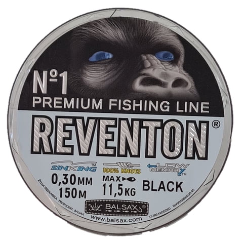 Balsax - Nylon Pesca 0.30 Reventon Negro Resitencia 11,5 Kilos 150 Mt