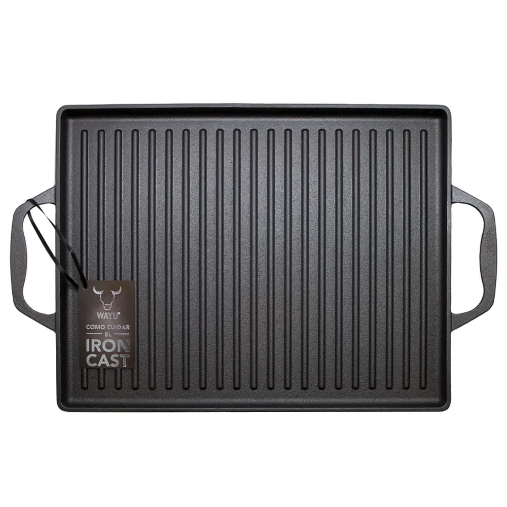 Disparo - Plancha Parrilla Churrasquera Wayu Con Asas Hierro 44x28 Cm