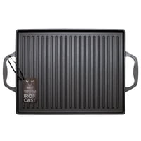 Disparo - Plancha Parrilla Churrasquera Wayu Con Asas Hierro 44X28 Cm