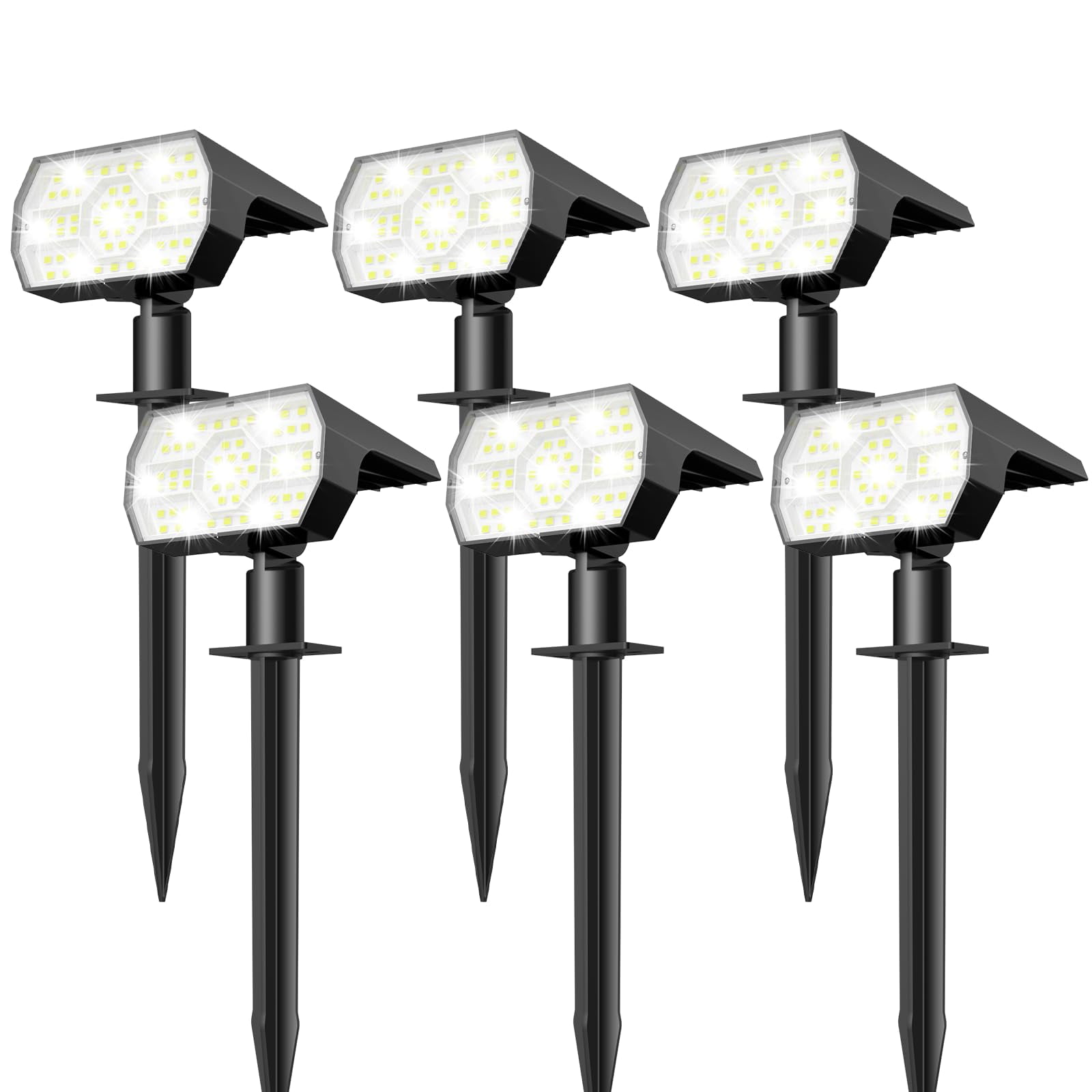 Luces Solares Para Jardín Nymphy, Paquete De 6, 56 Led, Ip68, Impermeables