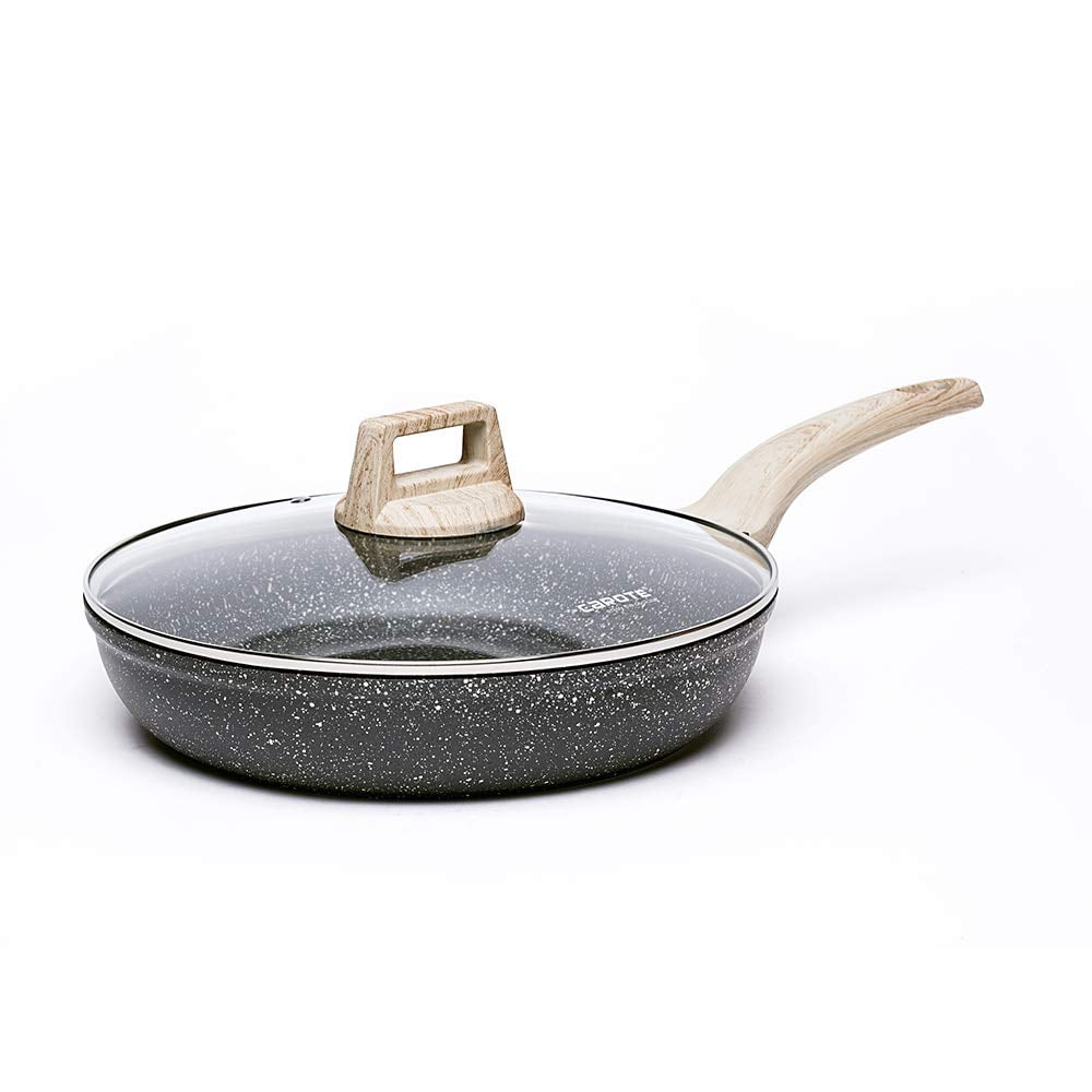 Sartén Carote De Granito Antiadherente Con Tapa De Cristal De 30 Cm