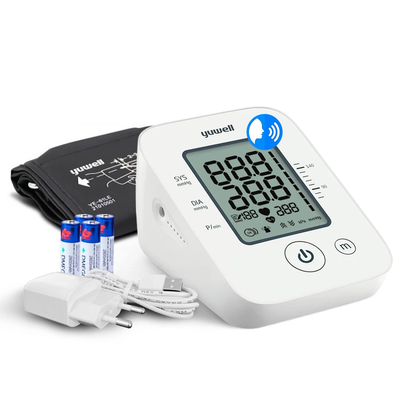 Topmedic - Toma Presión Yuwell Ye660d Con Indicador De Voz