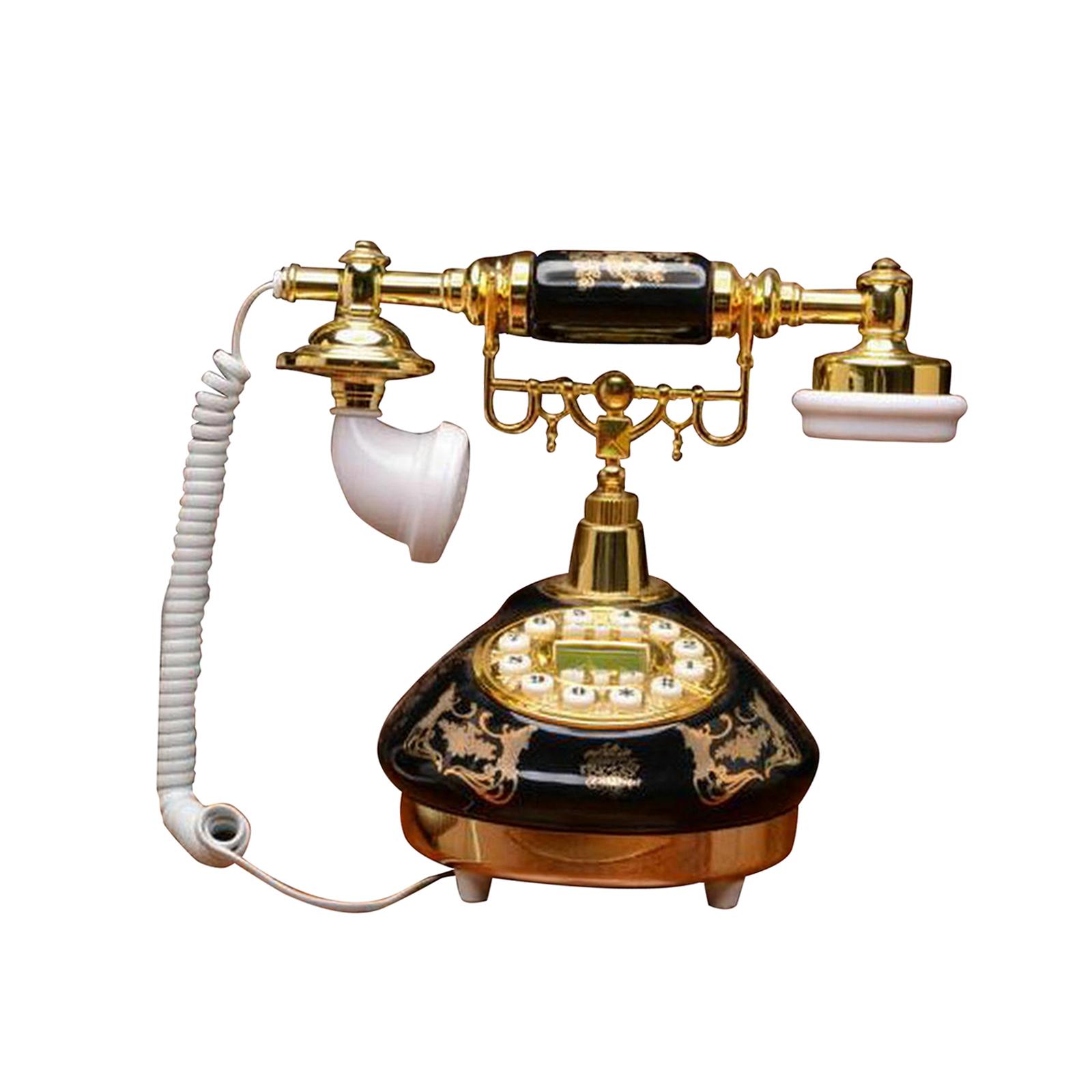 Bothyi - Teléfono Retro Con Cable Novedad Teléfono Fijo Retro Para Dormitorio Oficina Hotel