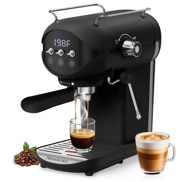 Cafetera Espresso Nesskoko Semi Automática 20 Bar Negra