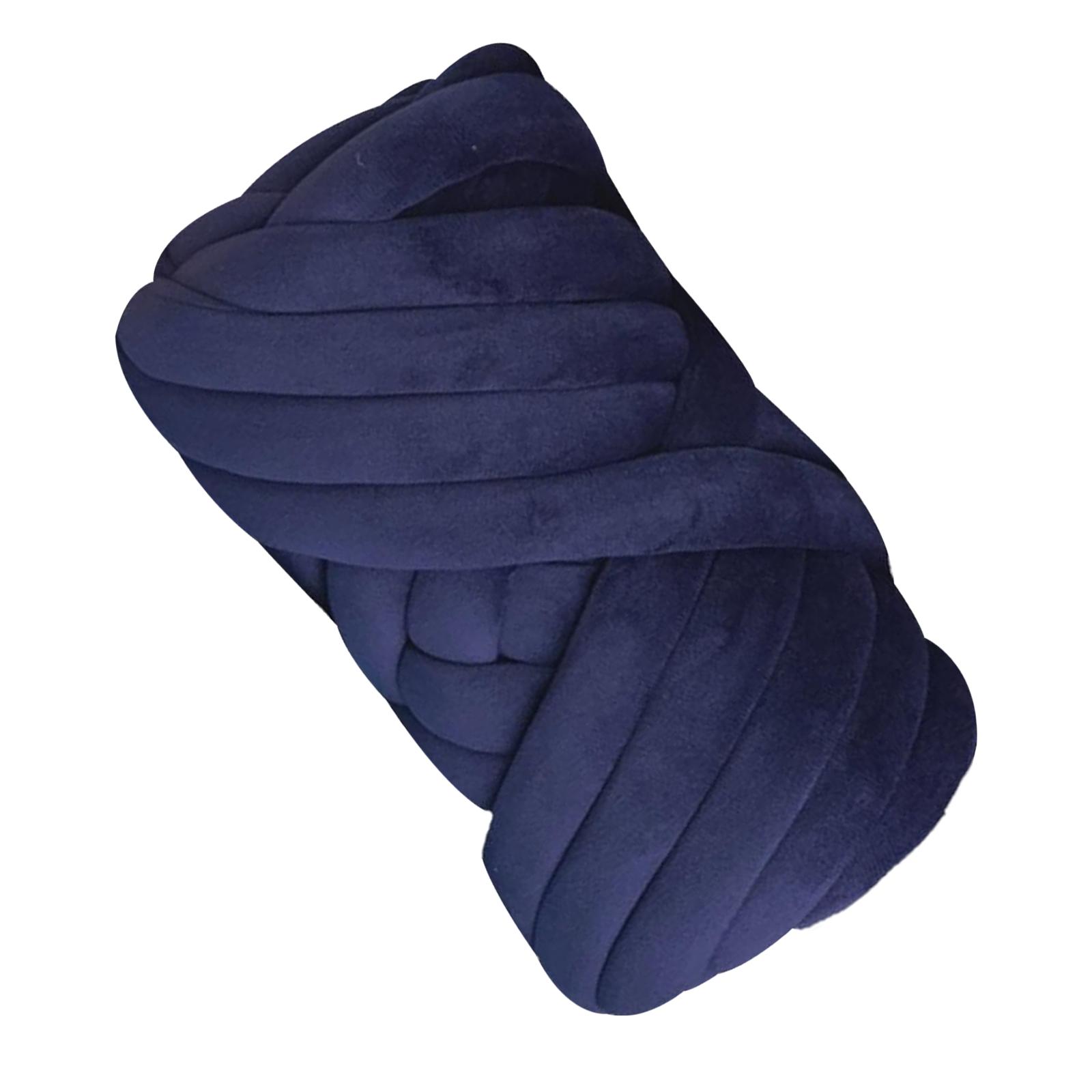Magideal - Hilo De Poliéster De Tela Polyéster 250 G De Brazo Suave Hilo De Tejido Hilo De Tejido De Tejido De Tejido De Tejido De Tejido Para Manta De Bricolaje , Azul Profundo