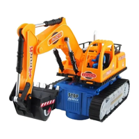 Genérico - Retroexcavadora Con Luz Y Sonido Pequeña Retro Excavadora Color Amarillo