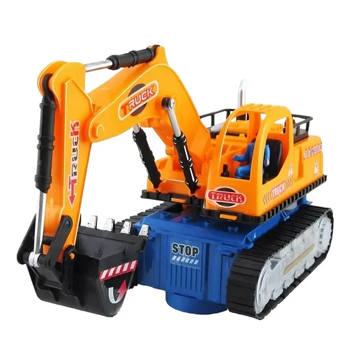 Genérico - Retroexcavadora Con Luz Y Sonido Pequeña Retro Excavadora Color Amarillo