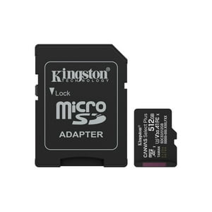 Tarjeta Microsdxc 512Gb Kingston Sdcs3 Canvas Select Plus Negro