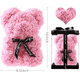 thumbnail image 3 of Oso De Rosas Rosadas Con Caja Transparente Y Cinta, 3 of 5