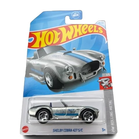 Auto Fundido A Presión Hot Wheels Shelby Cobra 427 S/C A Escala 1/5