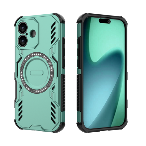 Funda Foxdock Para Iphone 17 , Magnética, Resistente A Golpes, Con Soporte, Unisex, Carga Inalámbrica