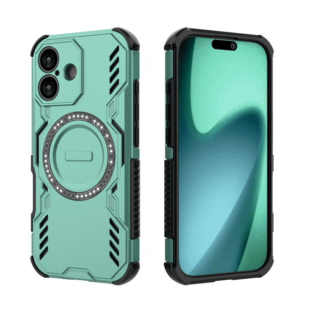 Funda FOXDOCK para iPhone 17 , magnética, resistente a golpes, con soporte, unisex, carga inalámbrica
