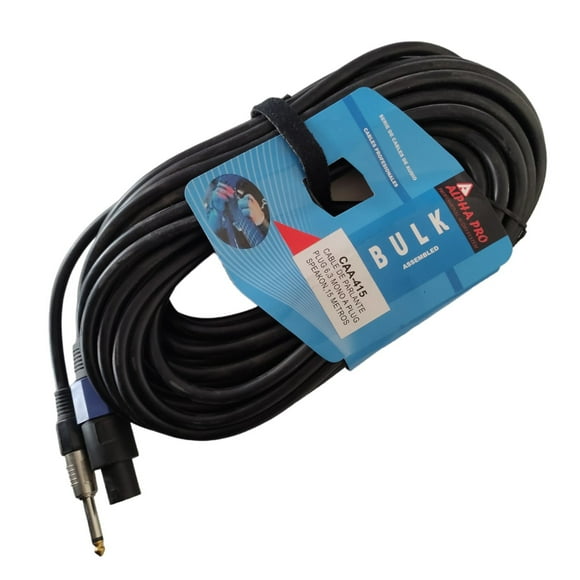 Cable Speakon-Plug 15 mts Alpha Pro BULK CAA-415