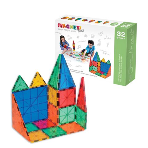 Juguete Magnético Magneti Blocks 32 Piezas