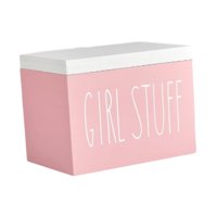 Magideal - Soporte De Tampón Para Baño, Caja De Cosas Para Mujer, Tapa Con Bisagras, Caja De Pañuelos, Divisor Extraíble, Organizador Para Almohadilla, Caja De A Rosa