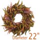 thumbnail image 2 of Corona HomeKaren 56 cm de Hojas de Olivo y Frutos Otoñales, 2 of 8