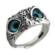 thumbnail image 4 of Demon Eye Owl Anillos Retro Elegante Anillo Llamativo Para Pareja Amantes Hombres Mujeres Azul, 4 of 5