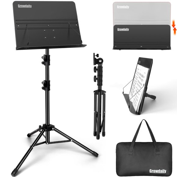 Soporte de música portátil plegable GrowDaily con bolsa de transporte