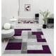 thumbnail image 1 of Alfombra L'Baiet Verena geométrica de polipropileno, color morado y gris, 60 x 180 cm, 1 of 6