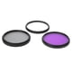 thumbnail image 2 of Kit de filtro de lente UV CPL FLD de vidrio óptico 3 en 1 de 55 mm para cámaras DSLR Canon/Nikon con estuche de almacenamiento, 2 of 8