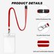 thumbnail image 3 of Lanyards WEZEBEL de 24 unidades, rojos, con cierre de seguridad y porta credencial impermeable, 3 of 7
