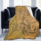thumbnail image 1 of Manta de microfibra ultrasuave de El Señor de los Anillos (Mapa), franela polar suave y cálida, ideal para sofá cama, sala de estar, 127 x 152 cm, 1 of 5