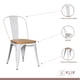 thumbnail image 2 of Pack de 4 Sillas Tolix con Asiento de Madera - Blancas, 2 of 3