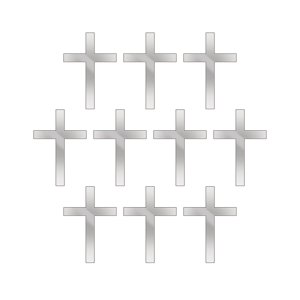 Magideal - 10 Uds. De Adorno Cruzado Acrílico Para Pastel, Decoración Decorativa Para Pastel Diy, Suministros Para Pastel Para Acción De Gracias, Año Nuevo, Baby Plata