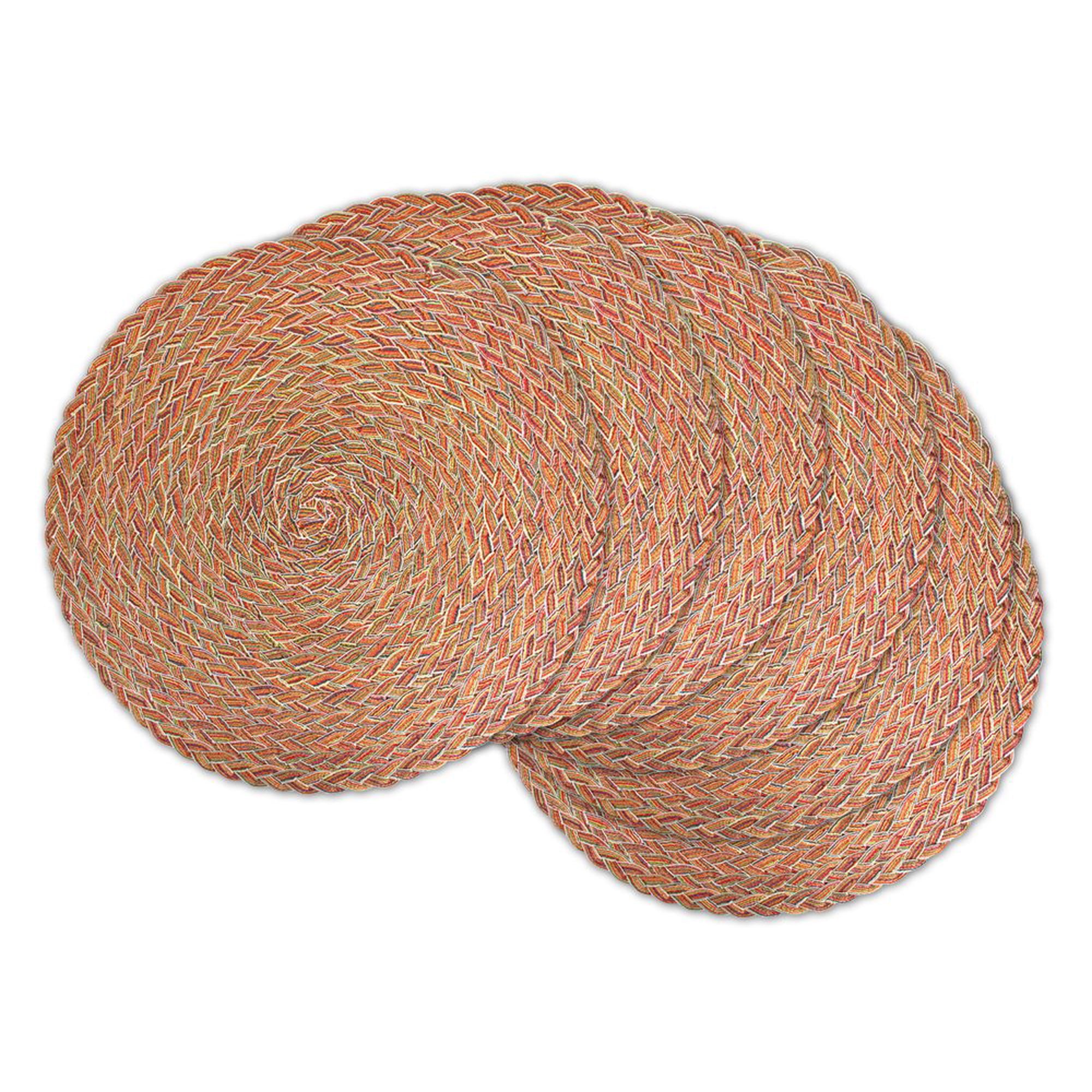 Placemat Dii Tabletop Collection, Redondo, Abigarrado, Rojo, 6 Unidades