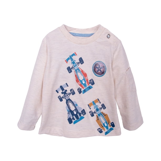 Polera Bebé Niño Manga Larga Autos de Carrera Melange