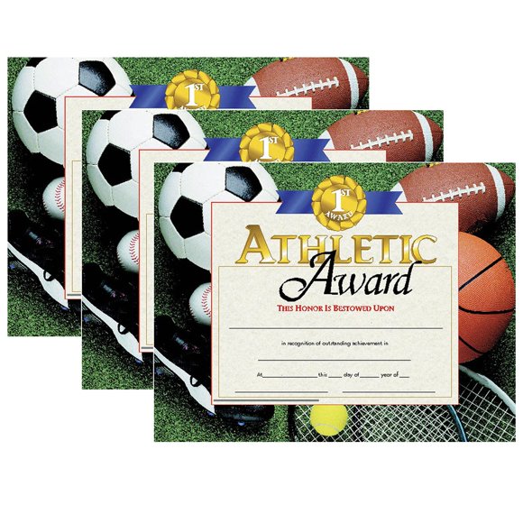 Certificados de reconocimiento deportivo Hayes Publishing, paquete de 90, 22 x 28
