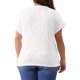 thumbnail image 3 of Agnes Orinda Blusas Casuales de Punto Sólido con Cuello Redondo Texturizado y Manga Corta para Mujer de Talla Grande 1X Blanco, 3 of 6