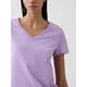 thumbnail image 3 of Camiseta GAP con cuello en V favorita para mujer, color ciruela, talla XS, 3 of 4