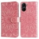 thumbnail image 1 of Funda tipo cartera FOXDOCK para Vivo Y16 4G , diseño girasol en relieve, cuero PU, cierre magnético, soporte y tarjetero, 1 of 5
