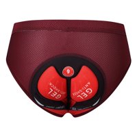 Magideal - Pantalones Cortos De Ciclismo Para Hombre Con Forro Acolchado 3D, Pantalones Cortos De Ciclismo Acolchados Para Montar En Bicicleta, Viajes, Bmx , Hombre Rojo Profundo M