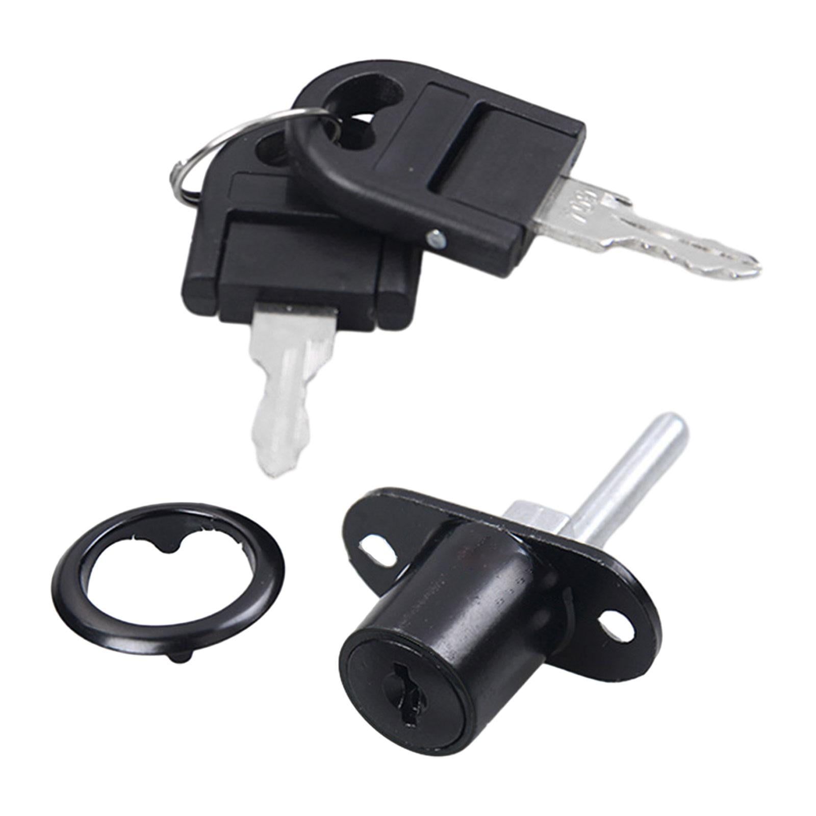 Bothyi - Cerradura De Émbolo Para Gabinete, Cerradura De Émbolo Para Puerta Corredera, Escritorio, 19mm, Negro