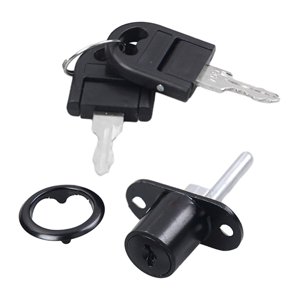 Bothyi - Cerradura De Émbolo Para Gabinete, Cerradura De Émbolo Para Puerta Corredera, Escritorio, 19Mm, Negro