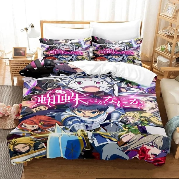 Kumoko So I'm a Spider So What Bedding Set Boys Girls Duvet Cover Pillowcase Bed boys Adult