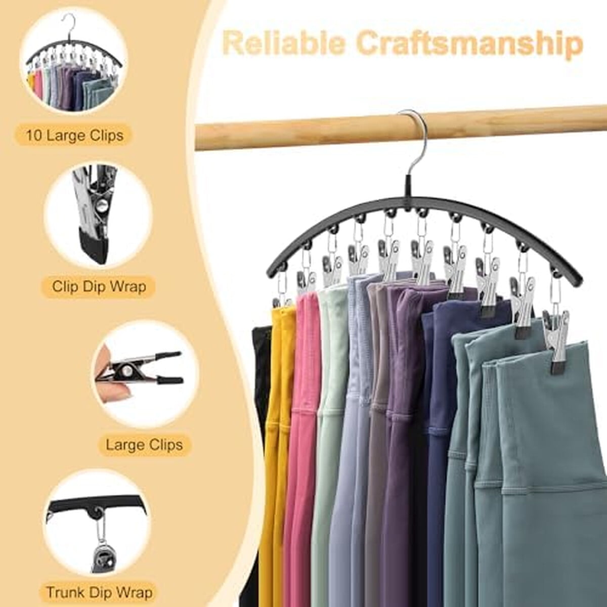 Organizador De Calzas Volnamal Metalico 2 Pack 20 Ganchos