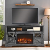 M&Ms - 26 Inch Electric Fireplace Insert, Ultra Thin Heater With Log Set & Realistic Flame, Remote Control With Timer, Overheating Protection