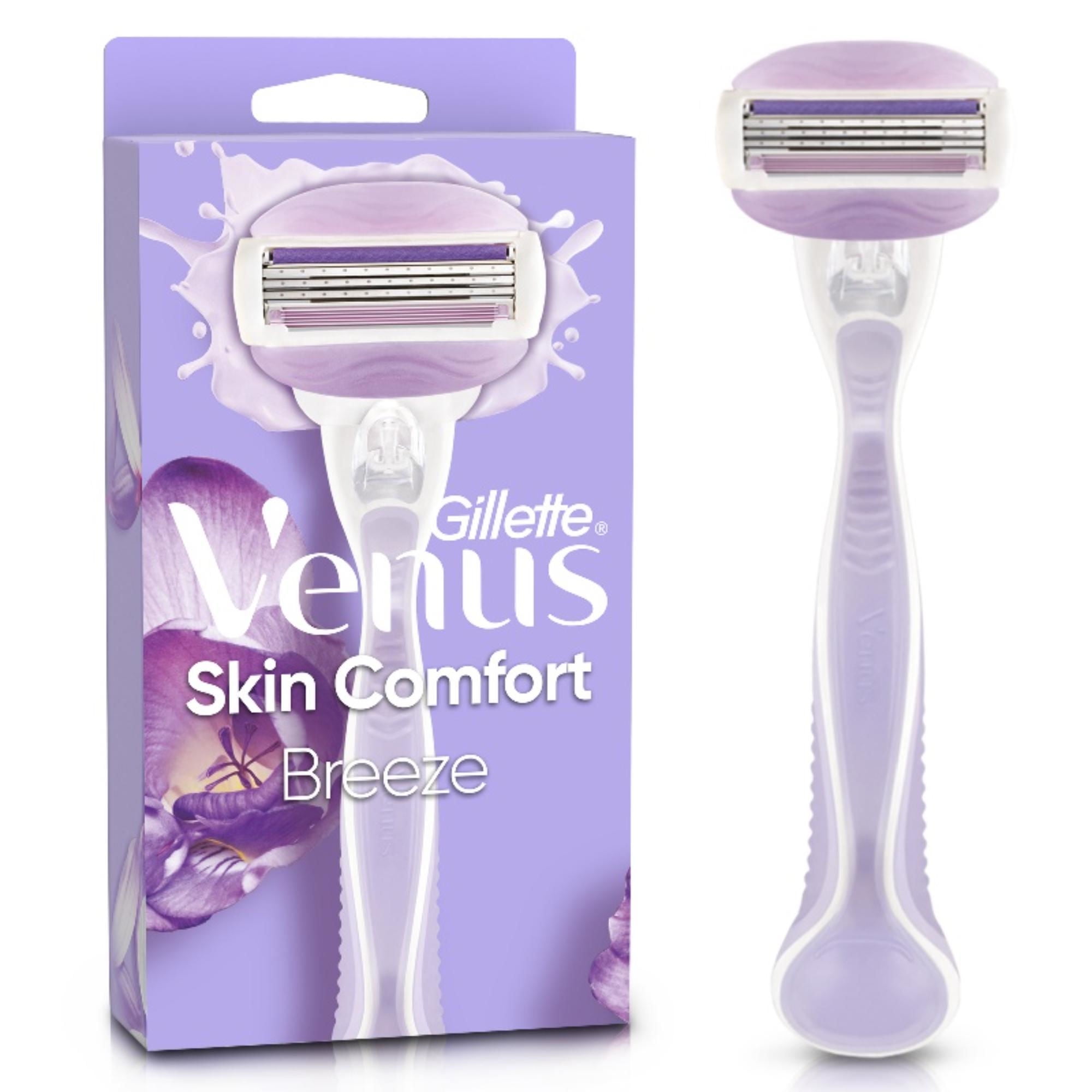 Gillette - Máquina De Afeitar Recargable Venus Breeze Con Aceites Botánicos